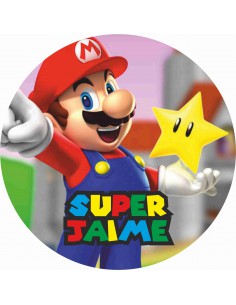 Papel de azúcar personalizado Super Mario