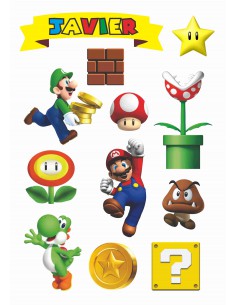 Papel de azúcar figuras Super Mario