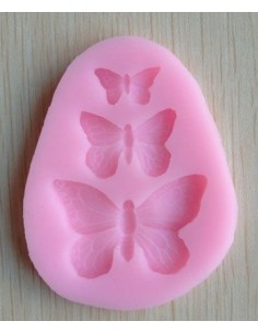 Molde silicona tres mariposas