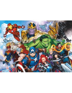Papel de azúcar Avengers tarta rectangular