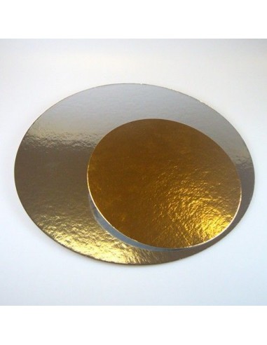 Base Cartón oro/plata 16cm,  3 unds.