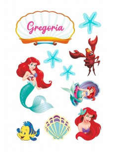 Papel de azúcar figuras La Sirenita