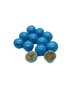 Bolas de chocolate con cereales azules