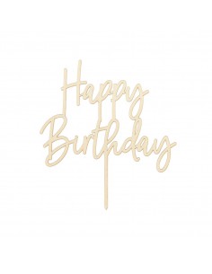 Topper Happy Birthday madera 2