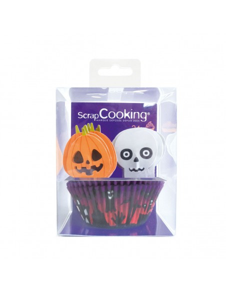 Capsulas Toppers Calabazas y calaveras Halloween