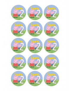 Papel de azúcar Peppa Pig para galletas personalizado
