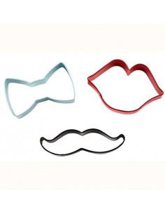 Set Cortadores Corbata, Bigote, Labios Wilton