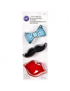 Set Cortadores Corbata, Bigote, Labios Wilton  2