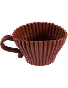 Molde silicona taza para cupcake marrón