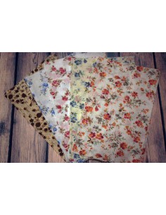 Pack 5 telas flores tonos