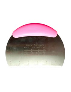 Espátula lisa 14 cm mango rosa 2