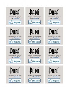 Papel azúcar Me gustas Papá para galletas