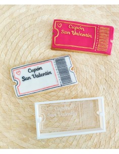 Cortador Cupón + Sello San Valentín