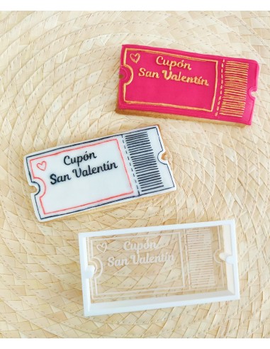 Cortador Cupón + Sello San Valentín