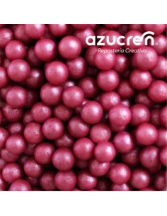Perlas comestibles rosa fuerte 7mm