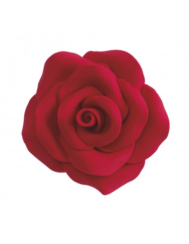 Rosa de azúcar roja 7 cm