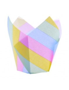 Cápsulas muffins Rayas Arco Iris 2
