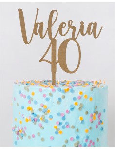 Topper tarta con nombre y edad