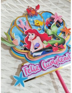 Topper cake capas La Sirenita 2