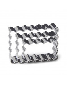 Set 3 Cortadores Rectangulares bordes ondas