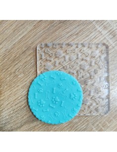 Sello textura Huesos y Huellas para galletas 2