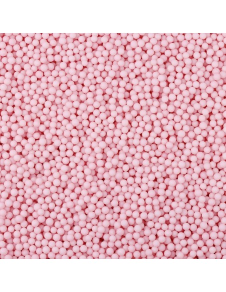 Perlas comestibles rosa pastel mate 4mm