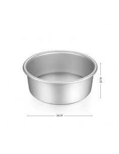 Molde de aluminio extra profundo 28 cm