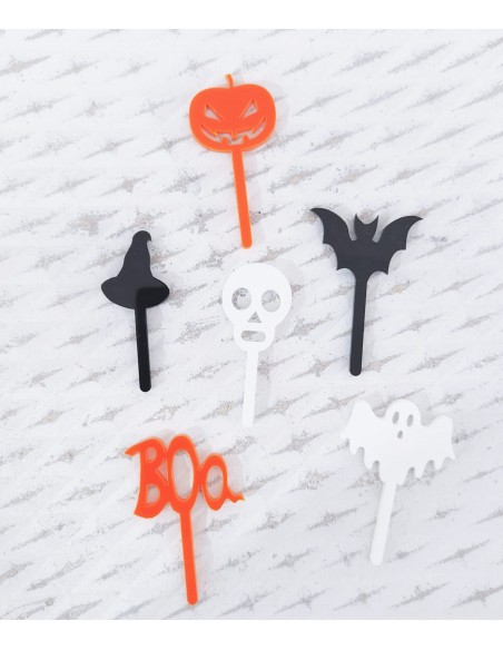 Mini Toppers Halloween para Cupcakes variados