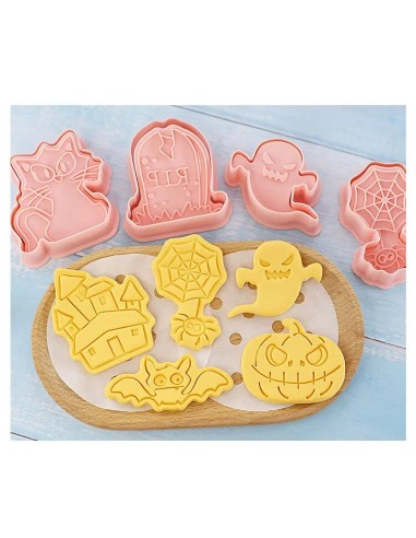 Set 8 cortadores con marcador de Halloween