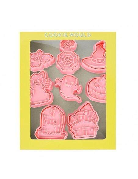 Set 8 cortadores con marcador de Halloween
