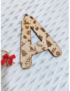 Adorno Navidad Letra grabado