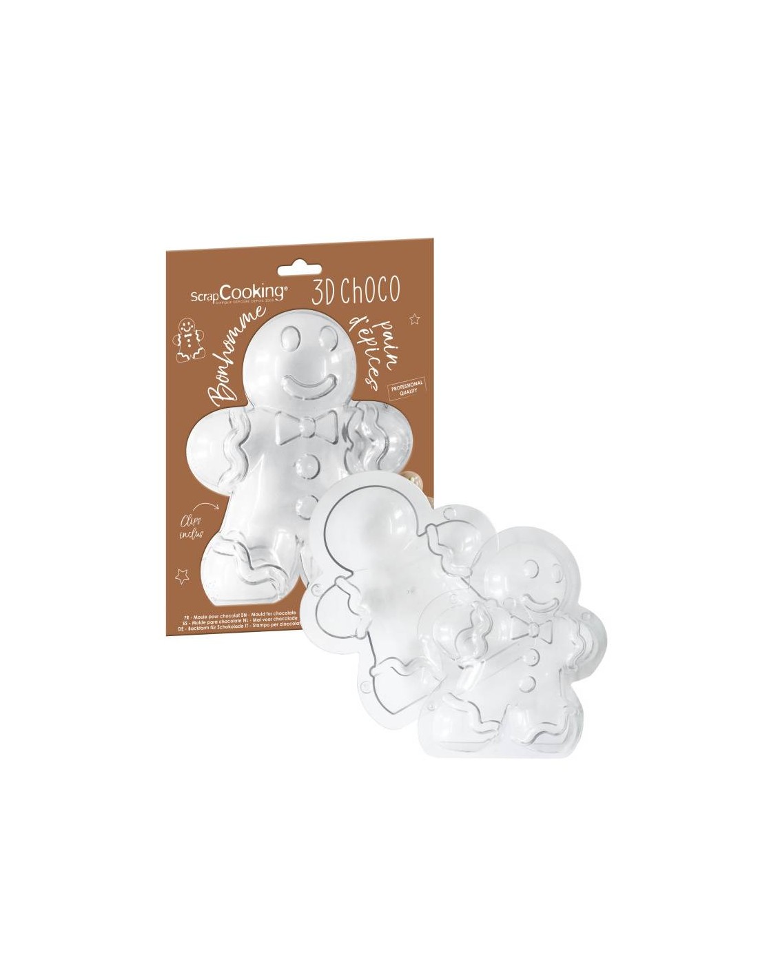 Molde Muñeco Jengibre 3D para chocolate Molde Muñeco Jengibre 3D para chocolate