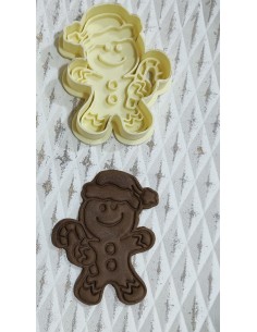 Cortador + marcador Muñeco de Jengibre Navideño 2