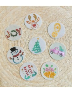 Set 8 stencils Navidad