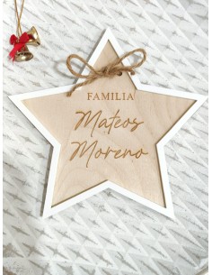 Estrella para el árbol de navidad personalizada 2