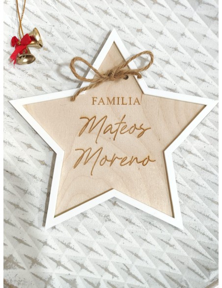 Estrella para el árbol de navidad personalizada