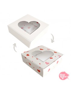 Caja reversible corazones cuadrada 10 cm