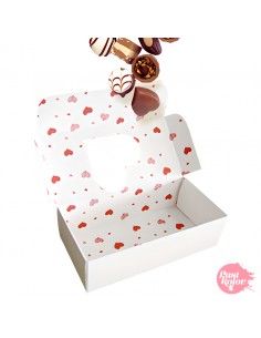 Caja reversible corazones cuadrada 10 cm