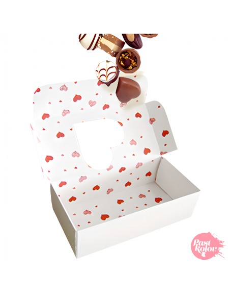 Caja reversible corazones cuadrada 10 cm