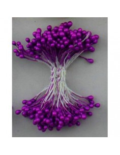 Estambres para flores perlado violeta 2