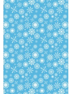 Chocotransfer azul copos de nieve Navidad