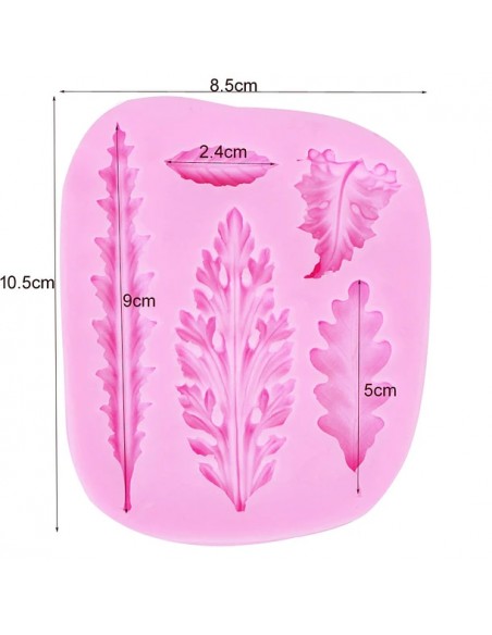 Molde de silicona hojas otoño variadas