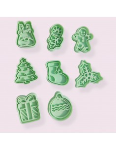 Set 8 Mini Cortadores Navidad con marcador 2