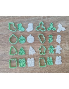 Set 8 Mini Cortadores Navidad con marcador