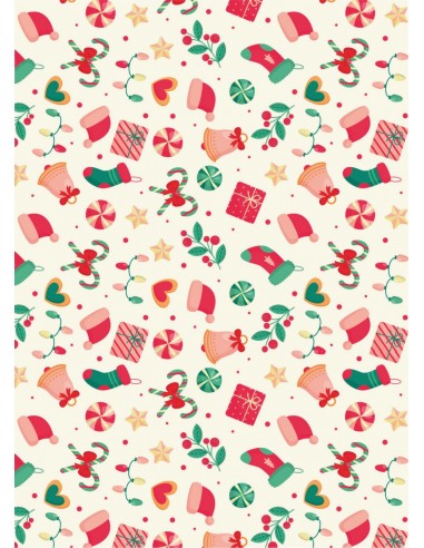 Papel comestible fondo Navideño