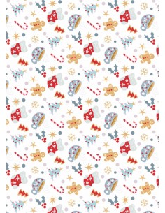 Papel comestible fondo Dulce Navidad