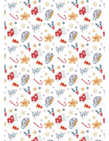 Papel comestible fondo Dulce Navidad