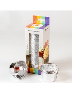 Cápsulas plata con pliegues