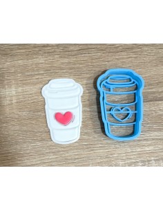 Cortador + marcador Vaso Café Corazón 2