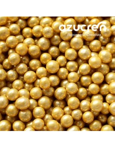 Perlas comestibles oro 4 mm metalizadas
